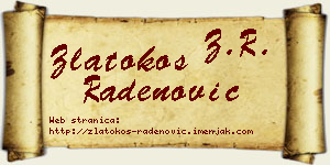 Zlatokos Radenović vizit kartica